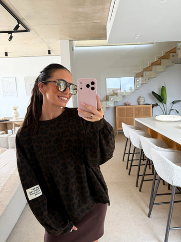 Leopard Sweatshirt – Brown