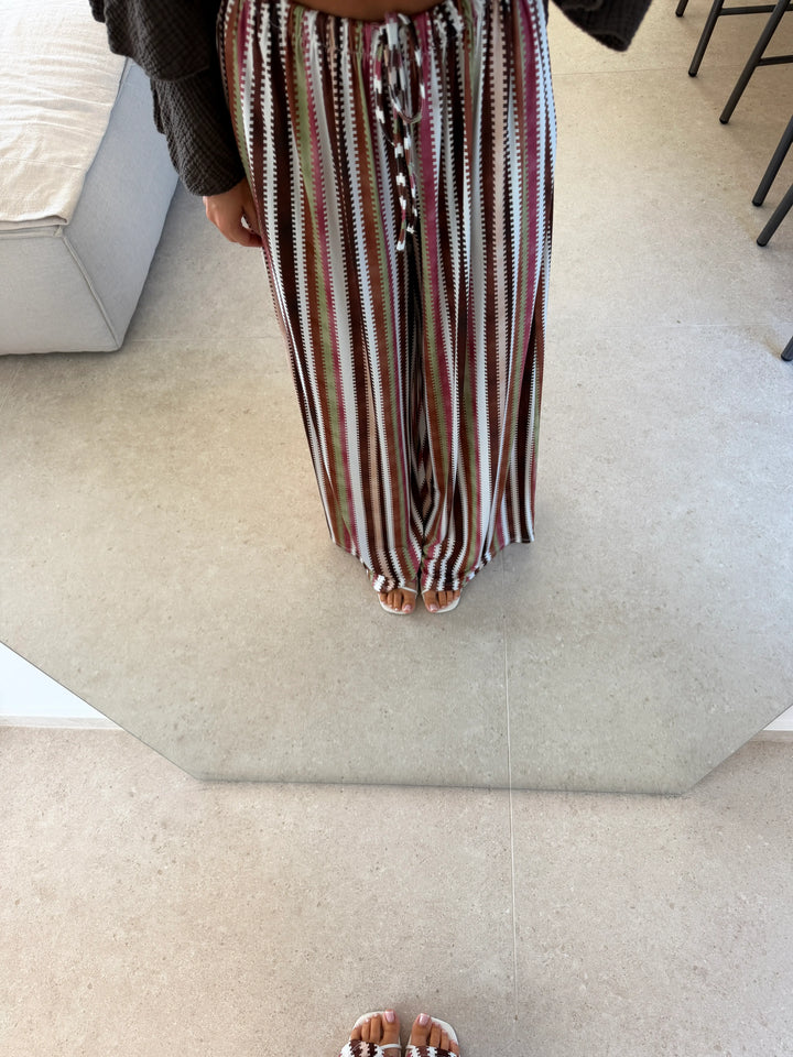 Streifenhose – Braun