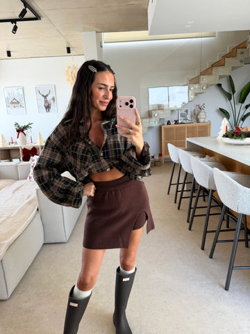 Knitted Skort – Brown