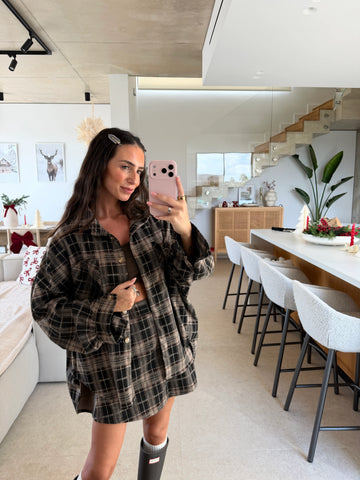 Checkered Shirt – Beige