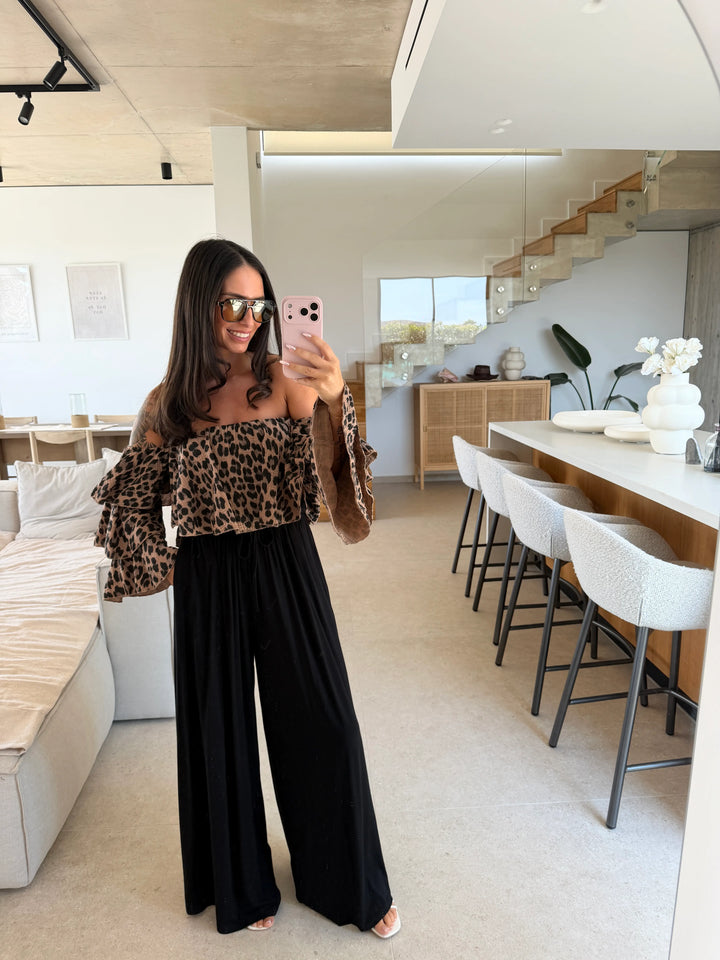 Jersey Broek – Zwart - Regular (lengte)