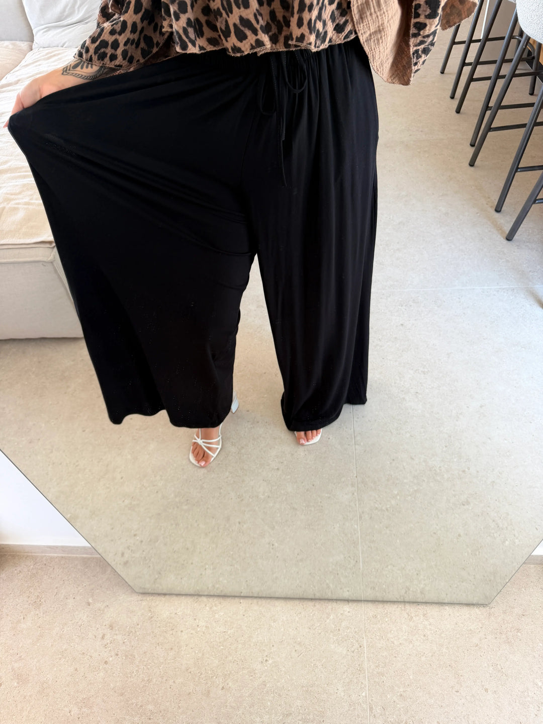 Jersey Broek – Zwart - Regular (lengte)