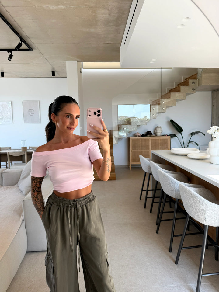 Offshoulder Top – Rosa