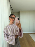 Striped Long Sleeve Top – Rose