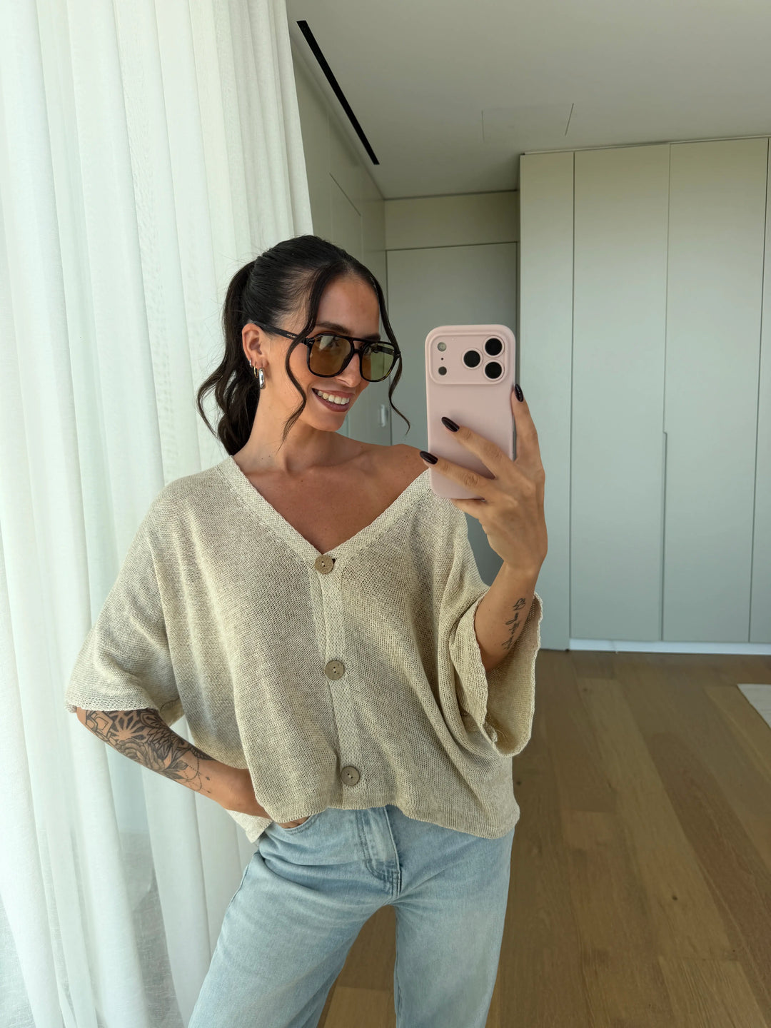 Leichter Cardigan – Beige