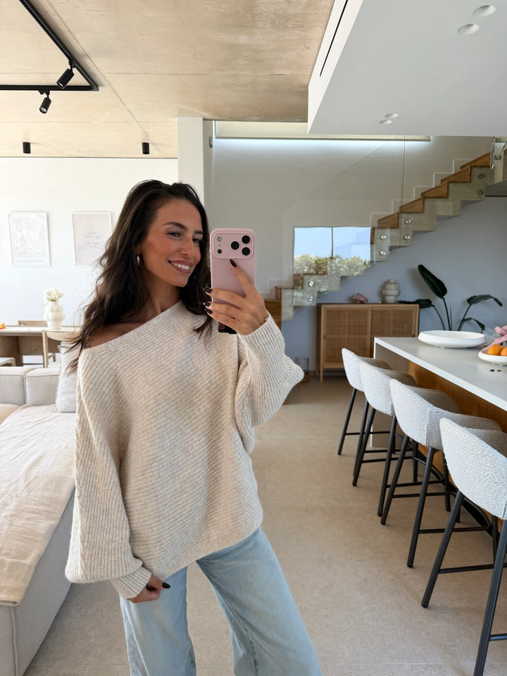 Eleganter Pullover – Creme