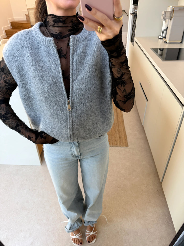 Strickweste – Grau