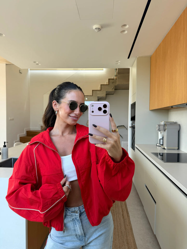 Windbreaker Jacke – Rot
