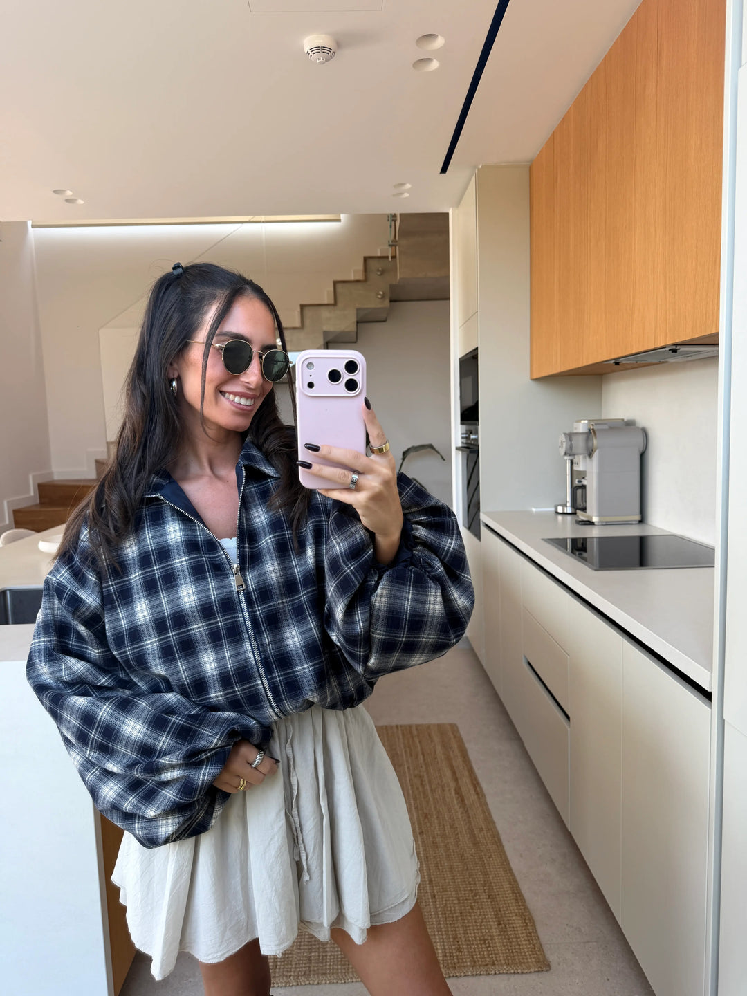 Checked Jacket – Blue