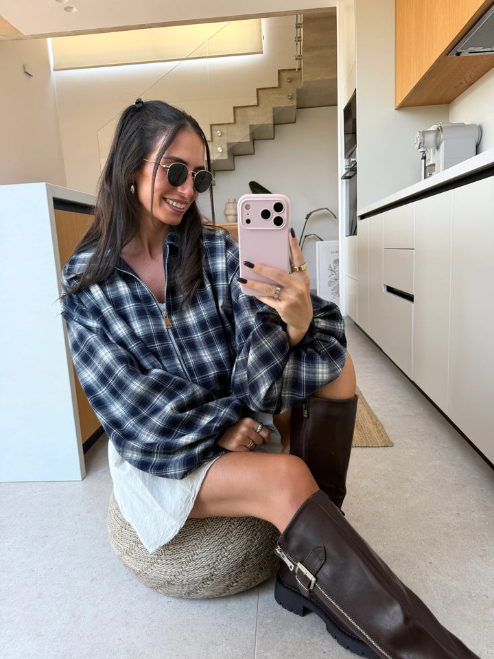 Checked Jacket – Blue