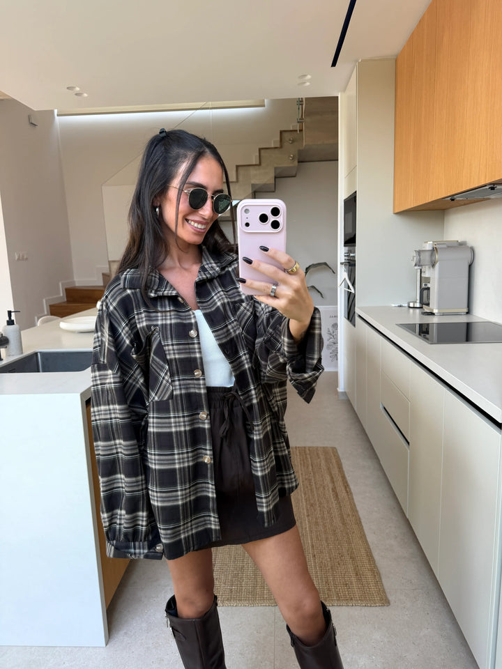 Checked Shirt – Brown