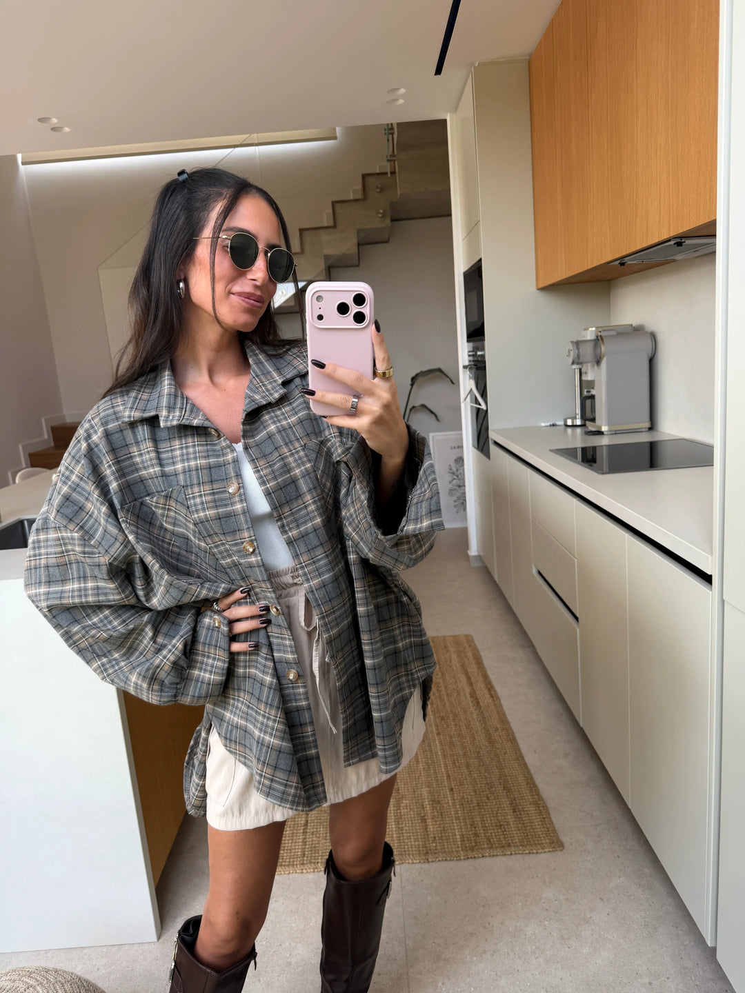 Checked Shirt – Grey