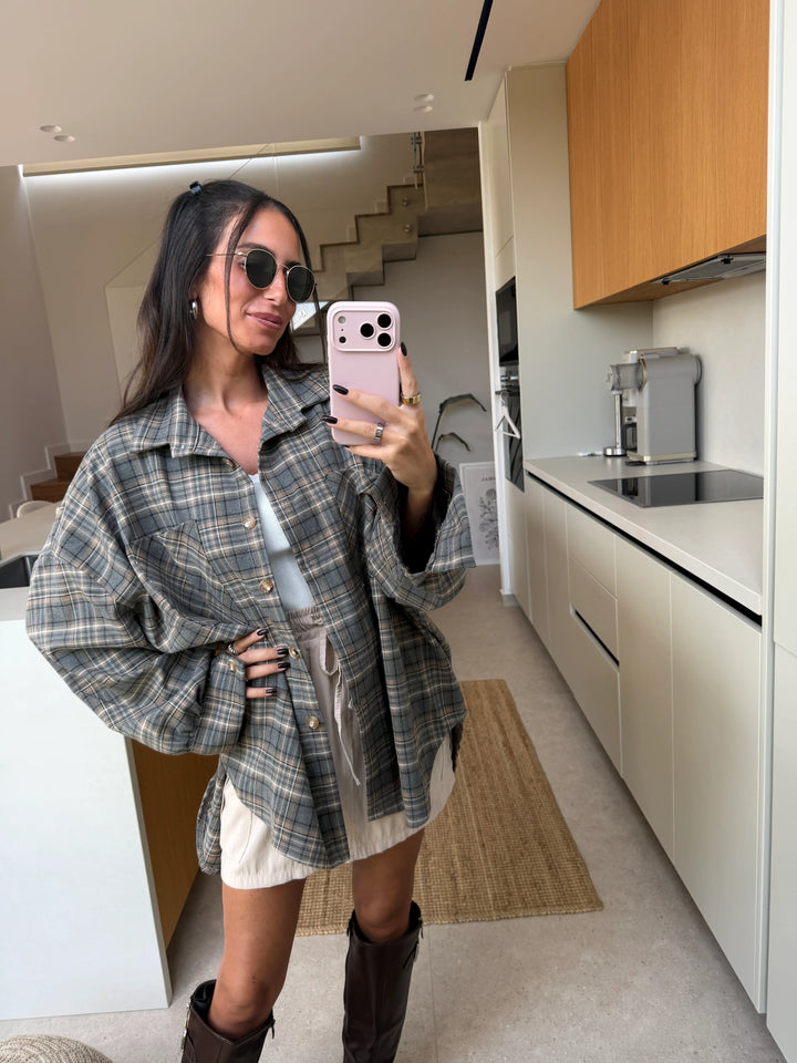 Checked Shirt – Grey