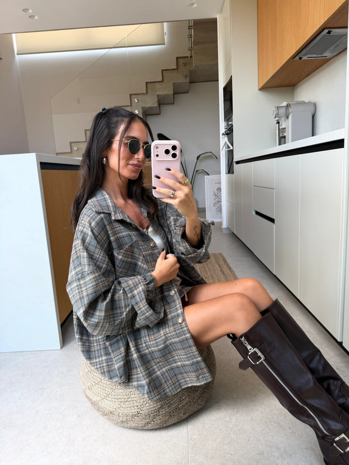 Checked Shirt – Grey