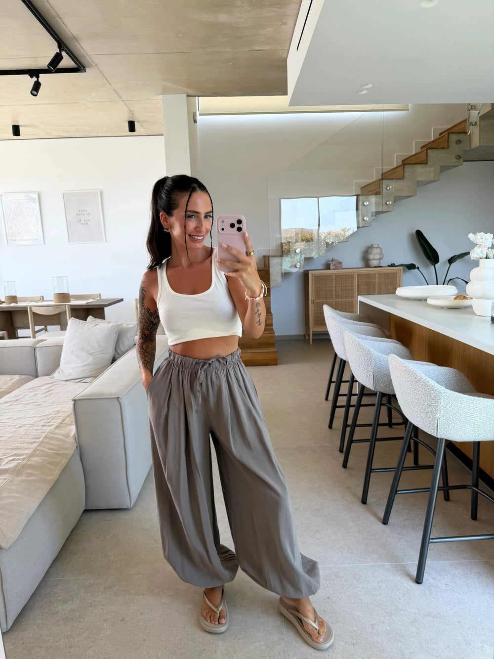 Basic Top – Creme Top Lisas Boutique 
