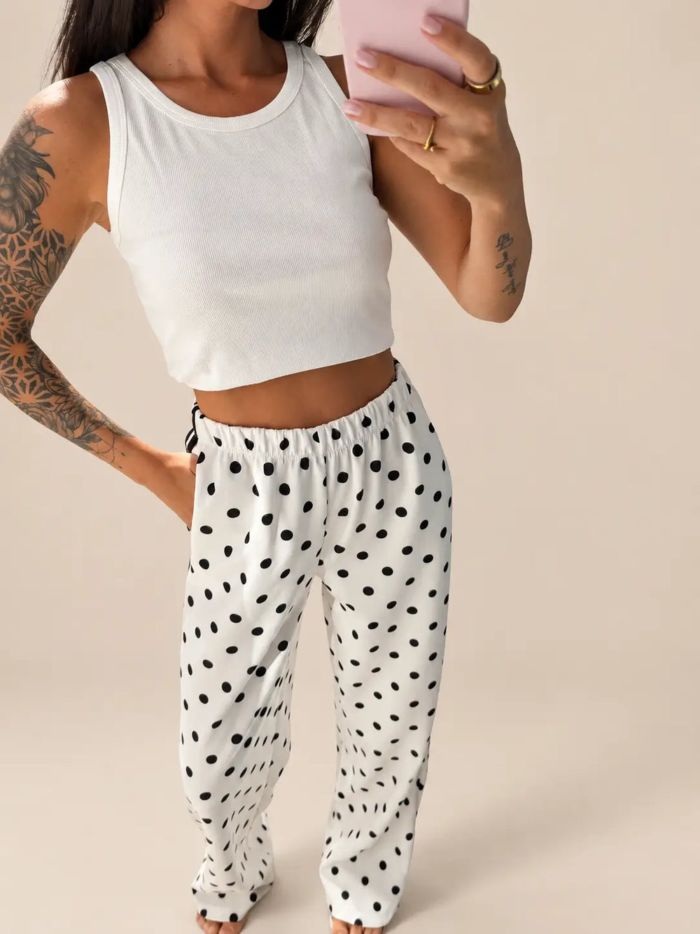 Basic Top Damen in Weiß, Detailansicht | Lisa’s Boutique