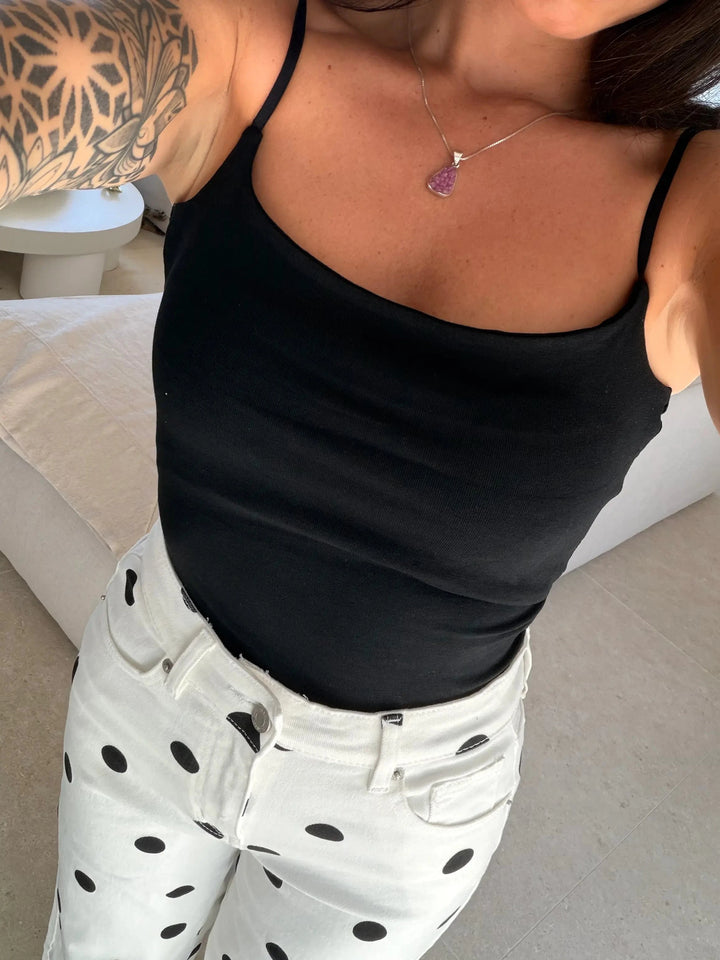 Basic Trägertop – Schwarz Top Lisas Boutique 