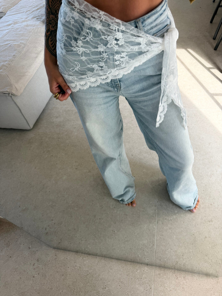 Boho Spitzentuch – Weiß Tuch Lisas Boutique 