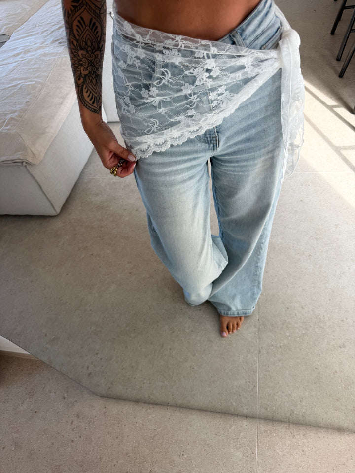 Boho Spitzentuch – Weiß Tuch Lisas Boutique 