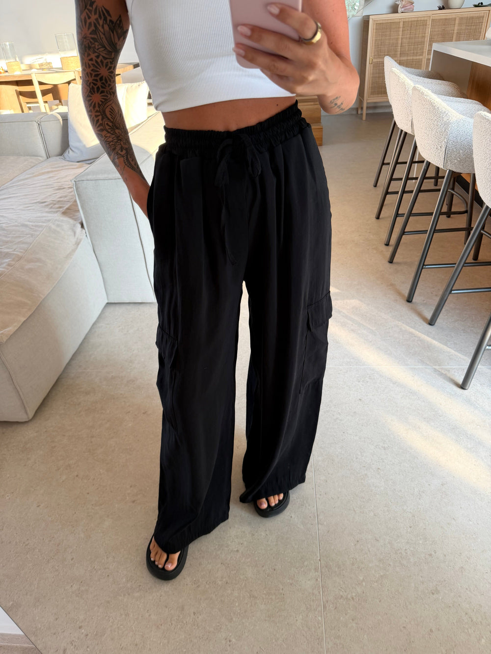 Cargo Hose – Schwarz Hose Lisas Boutique 