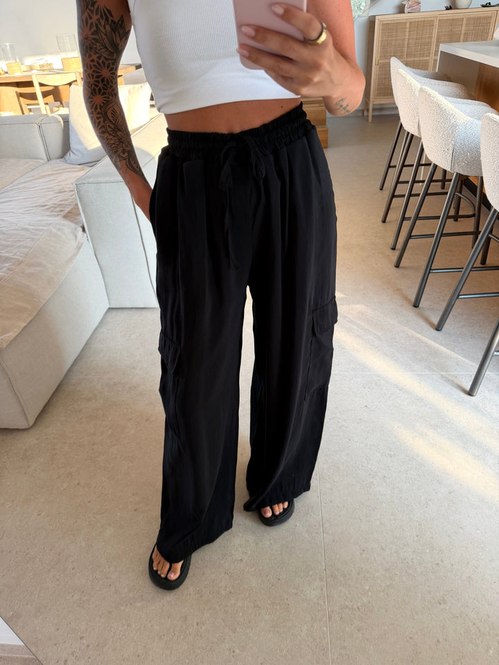 Cargo Hose – Schwarz Hose Lisas Boutique 