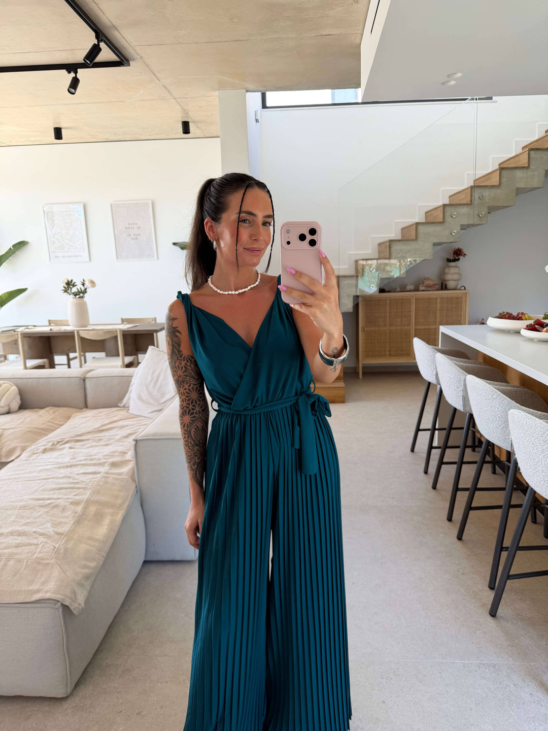 Eleganter Jumpsuit - Petrol Jumpsuit Lisas Boutique 