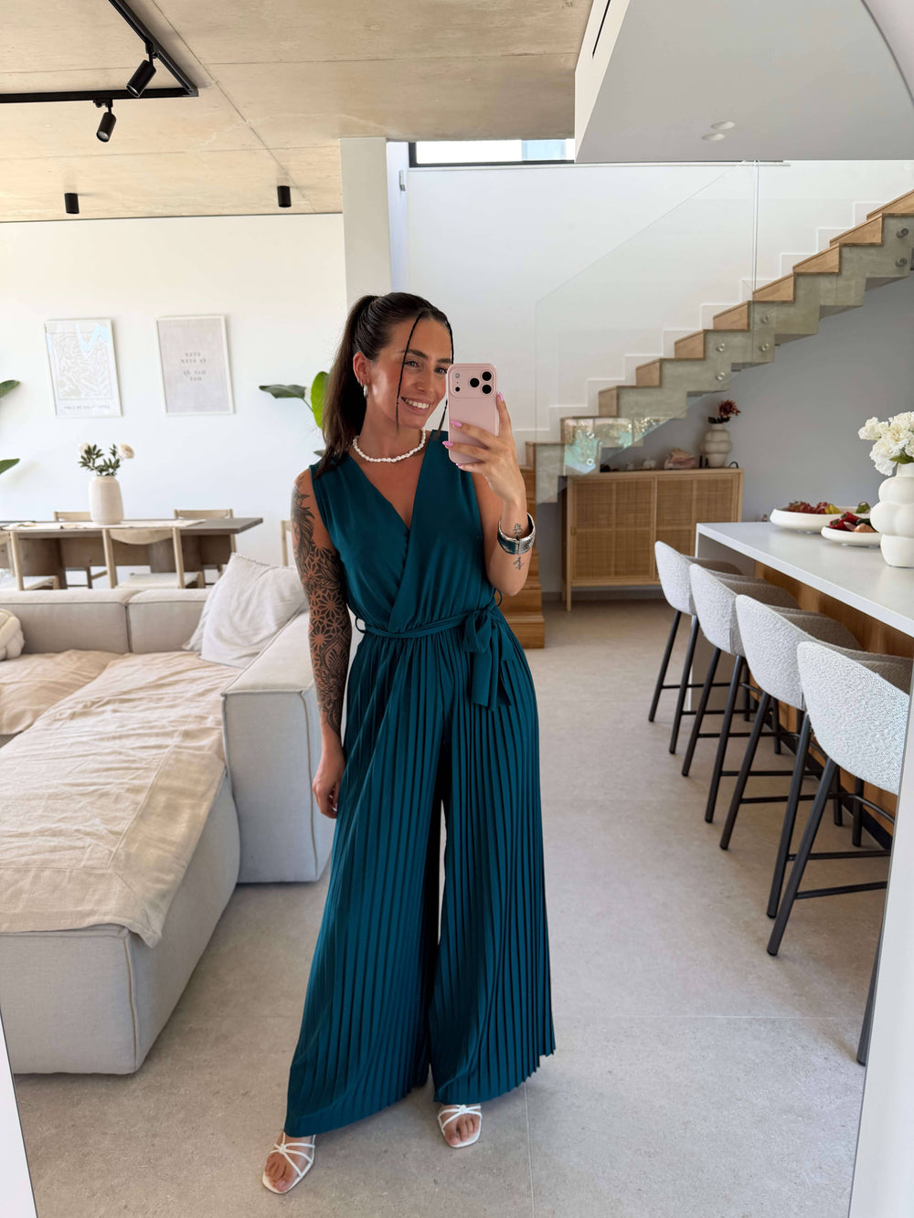 Eleganter Jumpsuit - Petrol Jumpsuit Lisas Boutique 