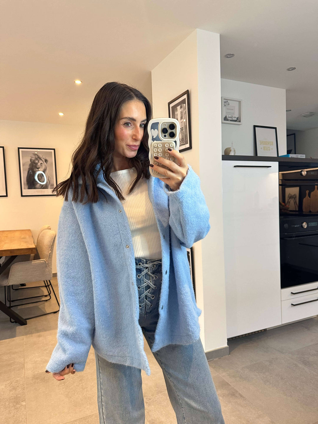 Fleece Jacke Blau Jacke Lisas Boutique 