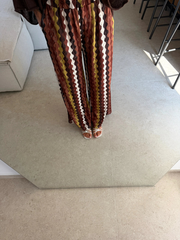 Gemusterte Hose – Braun Hose Lisas Boutique 