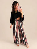 Patterned Trousers – Black