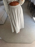 Gestreepte Rok – Wit/Beige