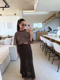 Gestreiftes Shirt – Espresso