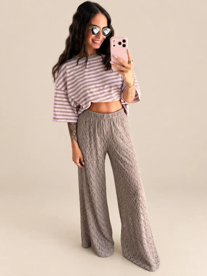 Women’s striped shirt in Rose | Lisa’s Boutique
