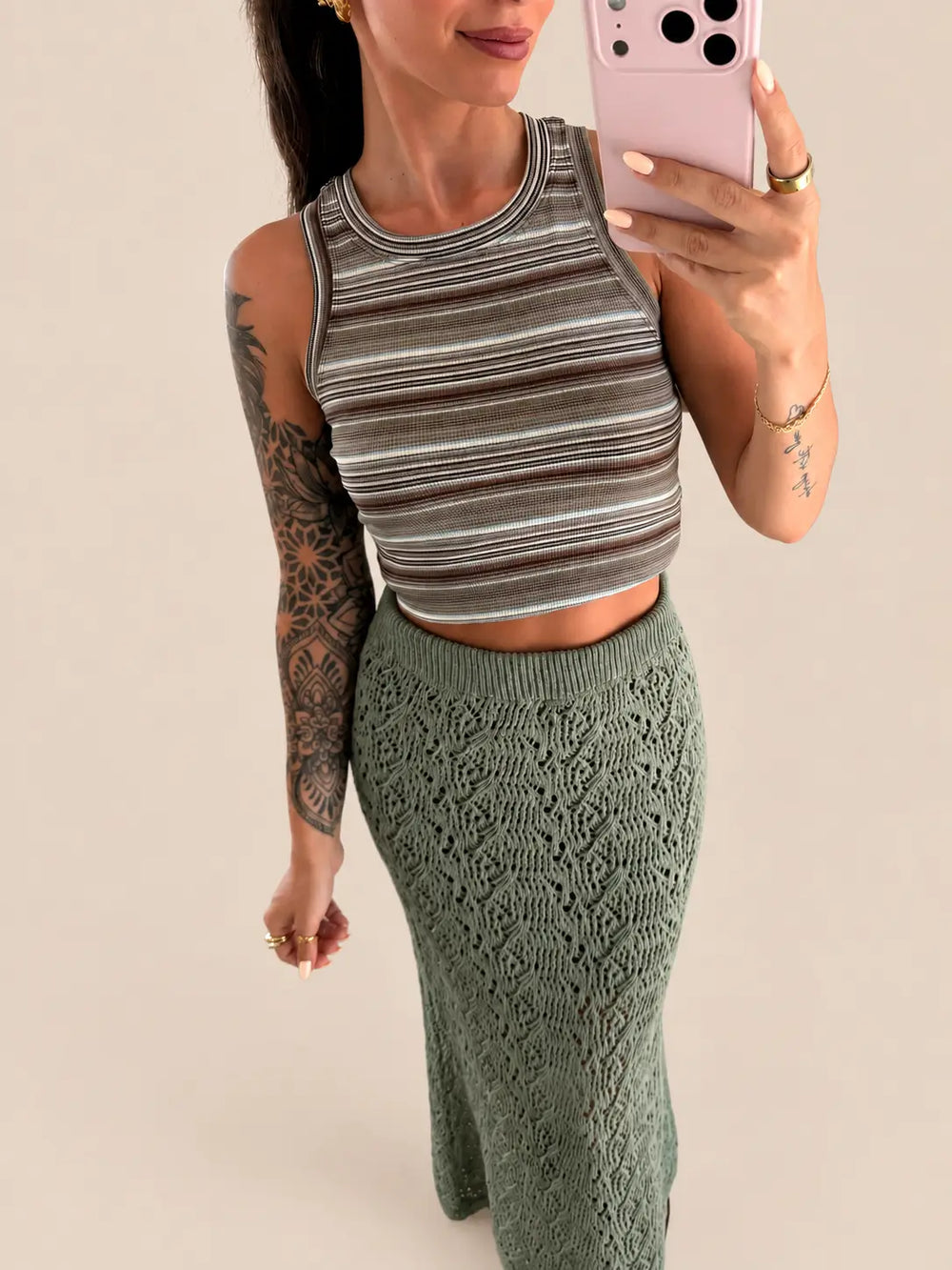 Gestreiftes Top Damen im Colour Mix, Vorderansicht | Lisa’s Boutique
