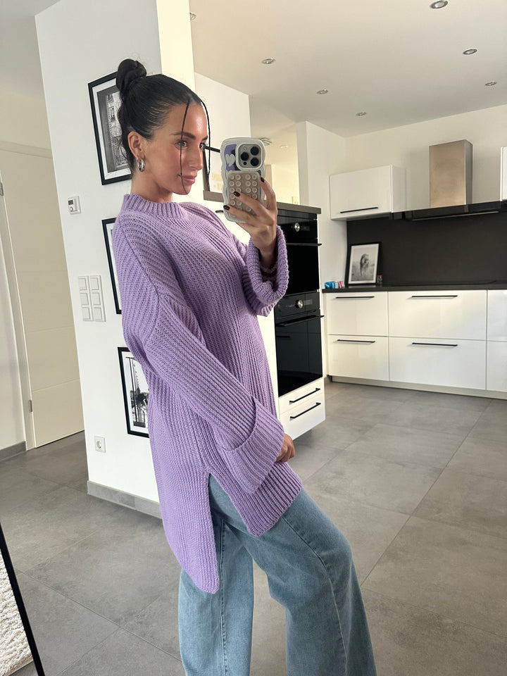 Grobstrickpullover - Flieder Pullover Lisas Boutique 