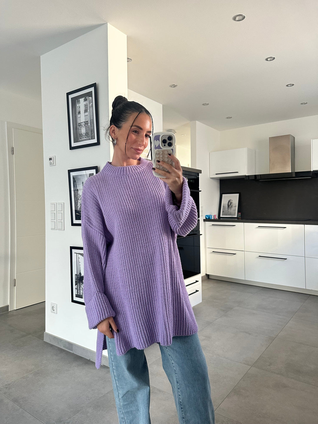 Grobstrickpullover - Flieder Pullover Lisas Boutique 