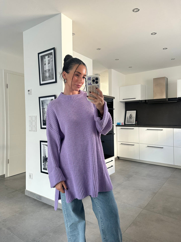 Grobstrickpullover - Flieder Pullover Lisas Boutique 