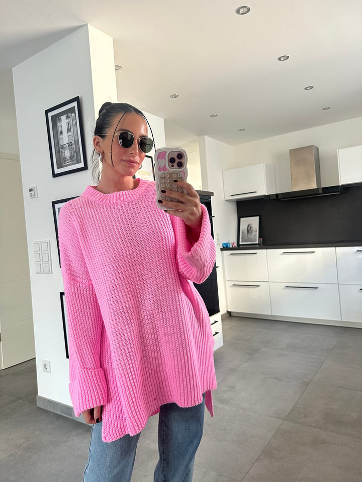 Grobstrickpullover - Pink Pullover Lisas Boutique 