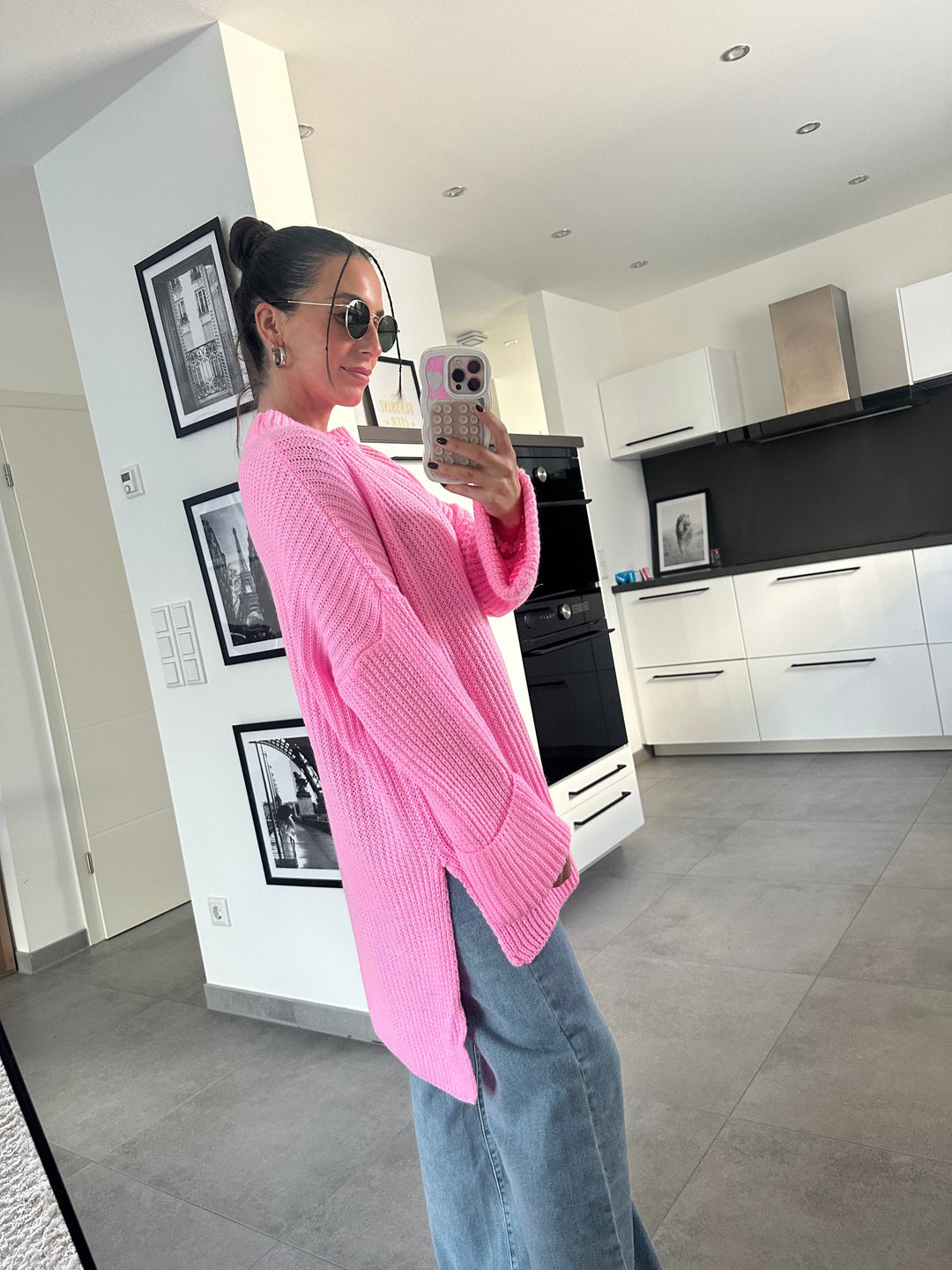 Grobstrickpullover - Pink Pullover Lisas Boutique 