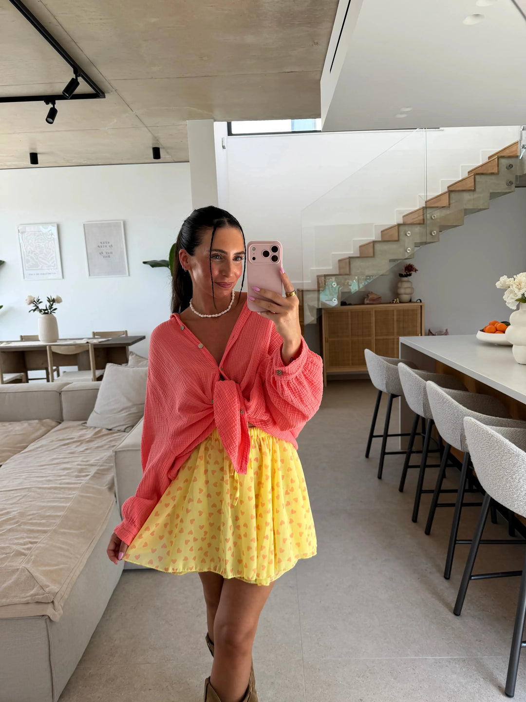 Herz Hosenrock - Gelb Hosenrock Lisas Boutique 