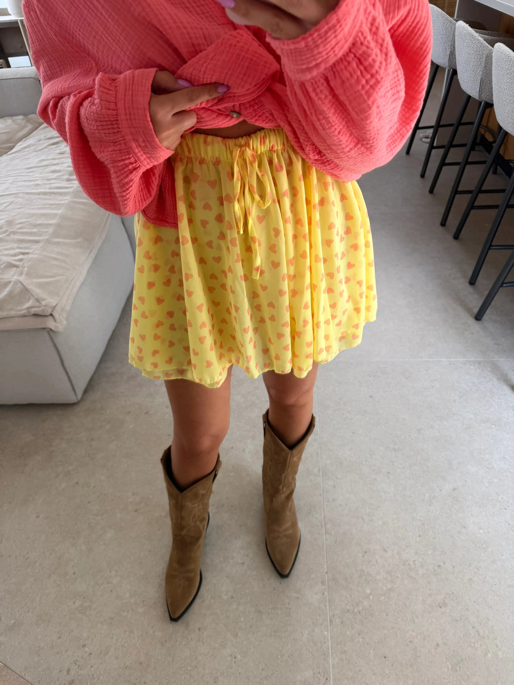 Herz Hosenrock - Gelb Hosenrock Lisas Boutique 