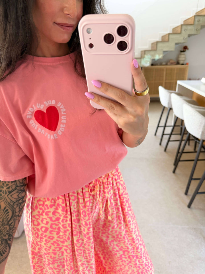 Herz T-Shirt - Koralle T-Shirt Lisas Boutique 