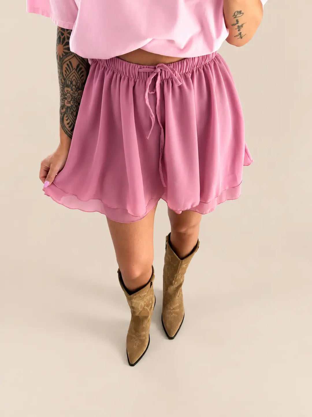 Dunkelrosa Hosenrock Vorderansicht | Lisa’s Boutique