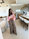 Jersey Broek – Taupe - Regular (lengte)