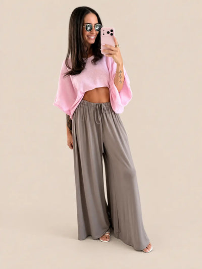 Jersey Stoffhose – Taupe - Regular (Länge)