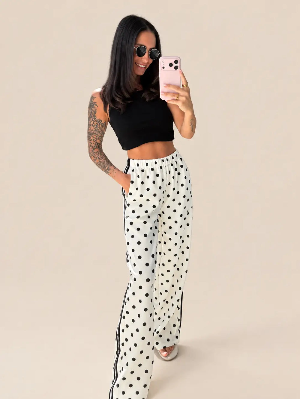Jogginghose Damen in Weiß, Vorderansicht | Lisa’s Boutique