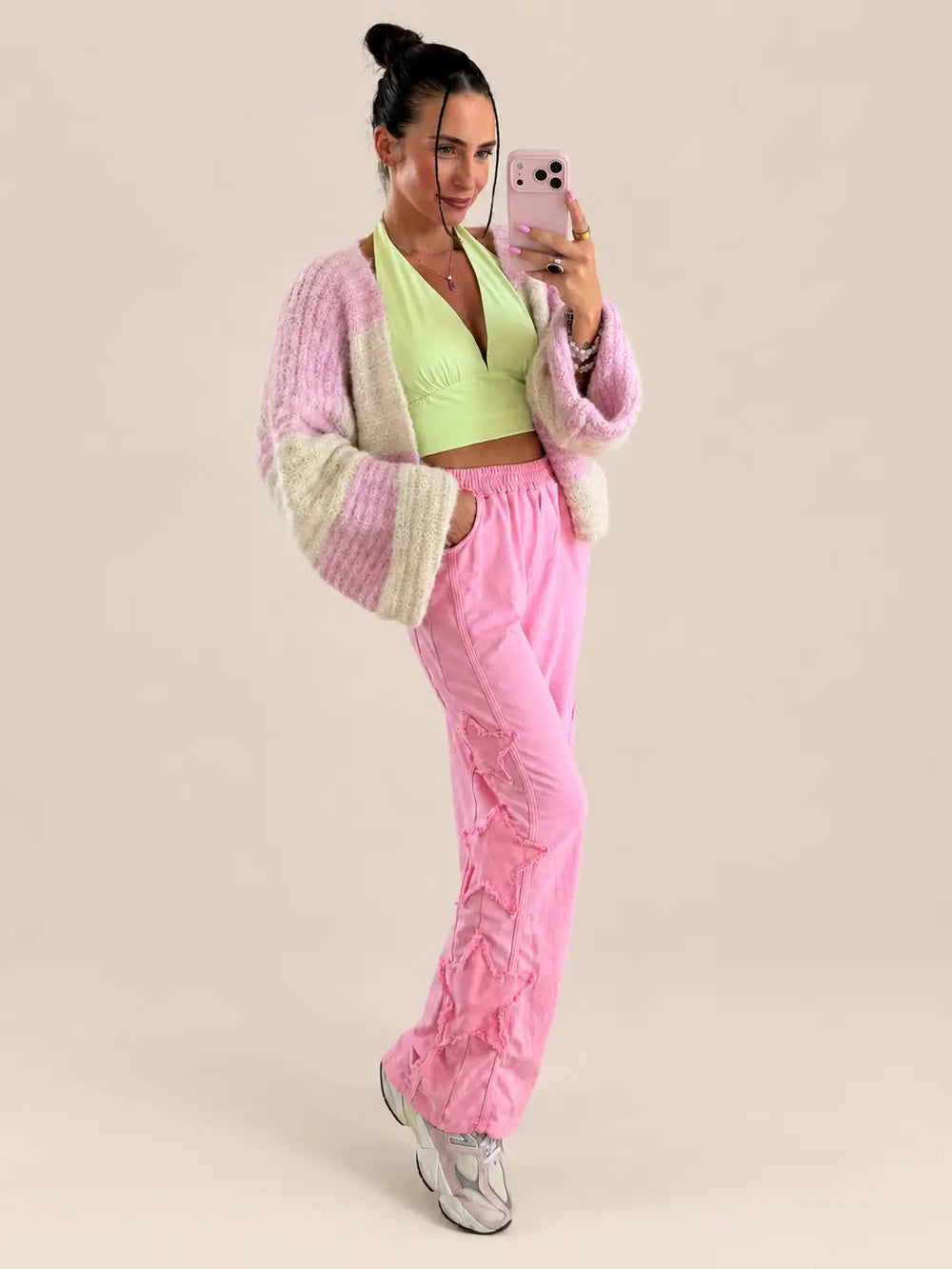 Jogginghose Damen in Pink, Vorderansicht | Lisa’s Boutique