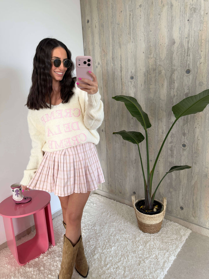 Karierter Faltenrock in Rosa Rock Lisas Boutique 