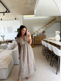 Dress with leopard print – Taupe