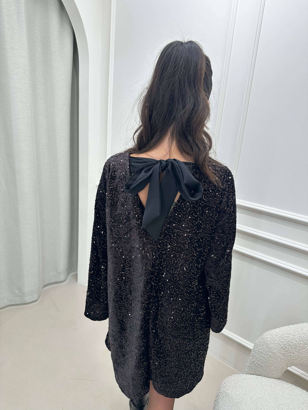 Kleid Pailletten Braun Kleid Lisas Boutique 